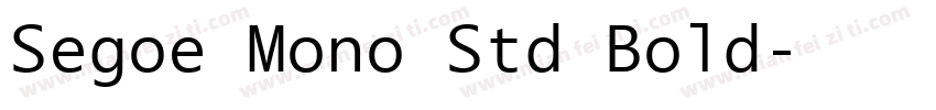 Segoe Mono Std Bold字体转换